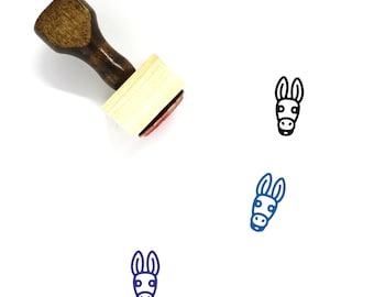 Donkey Face Wooden Rubber Stamp No. 7