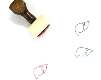 Liver Wooden Rubber Stamp No. 1