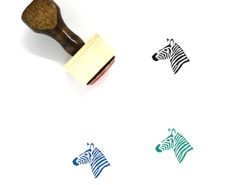Zebra Wooden Rubber Stamp