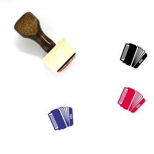 Accordion Wooden Rubber Stamp
