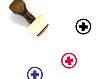 Sello de goma de madera con letrero médico n.° 2