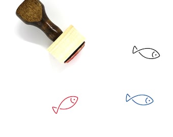 Fish Wooden Rubber Stamp No. 301