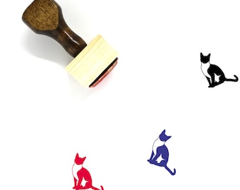 Cat Wooden Rubber Stamp No. 184