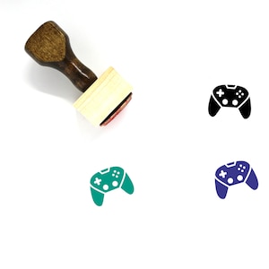 Gamepad Wooden Rubber Stamp No. 68