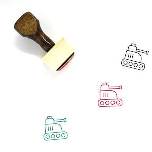 Army Tank Wooden Rubber Stamp No. 2