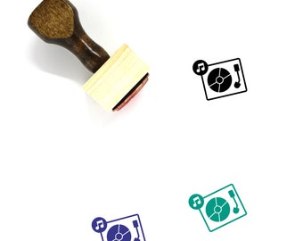 Gramophone Wooden Rubber Stamp No. 10