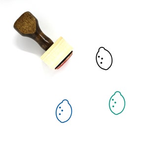 Lemon Wooden Rubber Stamp
