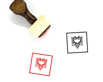 Albania Flag Wooden Rubber Stamp