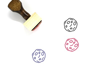 Asteroid Wooden Rubber Stamp No. 69