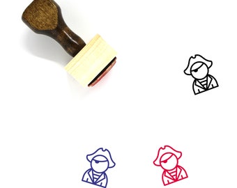 Pirate Wooden Rubber Stamp No. 85