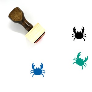 Crab Wooden Rubber Stamp
