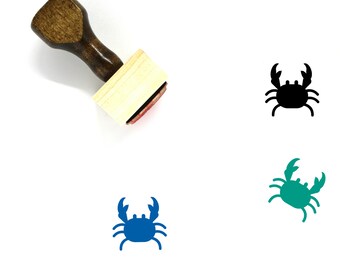 Crab Wooden Rubber Stamp