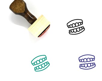 Teeth Wooden Rubber Stamp No. 20