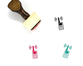 Transceiver Wooden Rubber Stamp No. 4