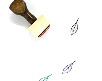 Leaf Wooden Rubber Stamp No. 36