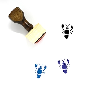 Lobster Wooden Rubber Stamp No. 27