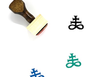 Alchemy Magician Symbol Wooden Rubber Stamp No. 1
