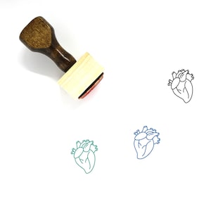 Sello de goma de madera de corazón No. 1628