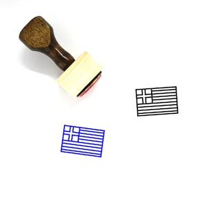 Drapeau de la Grèce Tampon en bois en bois