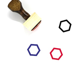 Sello de goma de madera Hexagon No. 33
