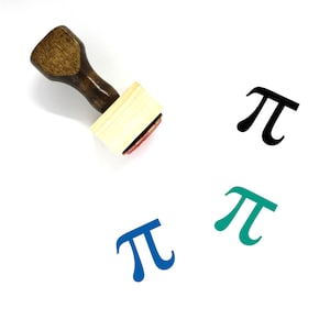 Pi Wooden Rubber Stamp No. 13