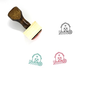Farm Wooden Rubber Stamp No. 54