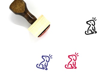 Dog Wooden Rubber Stamp No. 174