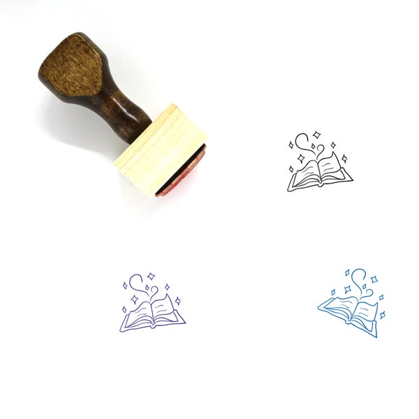 Magic Book Wooden Rubber Stamp No. 5