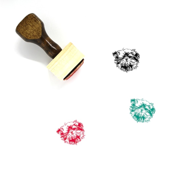 Brussels Griffon Wooden Rubber Stamp No. 1