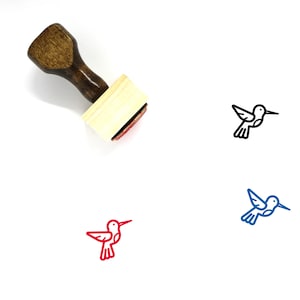Hummingbird Wooden Rubber Stamp No. 21