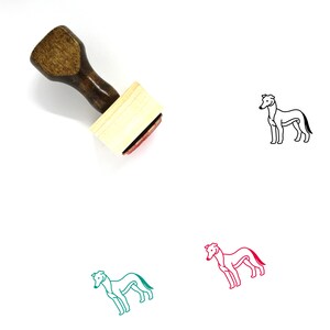 Timbre en caoutchouc en bois Greyhound n ° 9