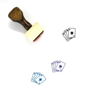Playing Cards Wooden Rubber Stamp No. 61