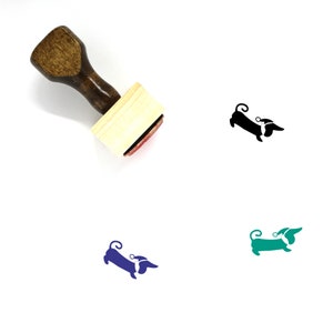Tampon en caoutchouc en bois Dachshund n° 18