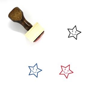 Sello de goma de madera de estrella