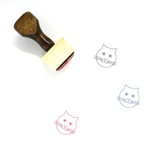 Cat Wooden Rubber Stamp No. 182