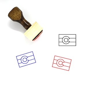 Colorado Flag Wooden Rubber Stamp