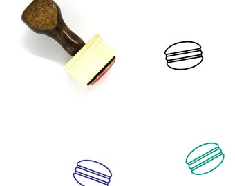 Macaron Wooden Rubber Stamp No. 7