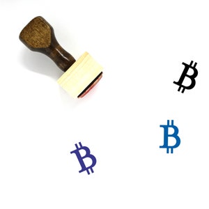 Bitcoin Wooden Rubber Stamp No. 9