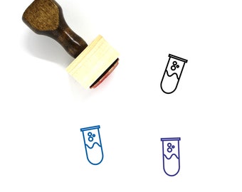 Chemistry Wooden Rubber Stamp No. 35