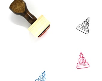 Buddha Wooden Rubber Stamp No. 8