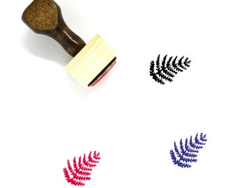 Fern Branch Wooden Rubber Stamp No. 1