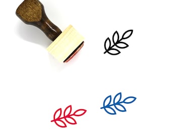 Leaves Wooden Rubber Stamp No. 57