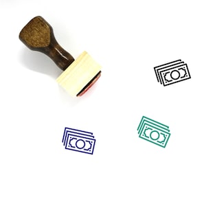 Sello de goma de madera financiero