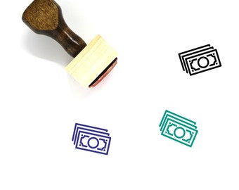 Financial Wooden Rubber Stamp