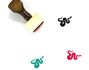Snake Wooden Rubber Stamp No. 50