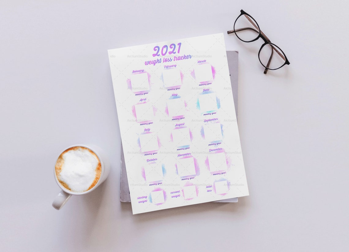 2021 Weight Loss Tracker Weightloss Printable Weight Loss Etsy
