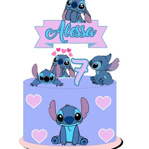 Topper per torta digitale Stitch / Festa Stitch / Compleanno Stitch / Decorazione per festa Stitch / Torta Stitch / Compleanno per ragazze Stitch / Topper per torta DIGITALE