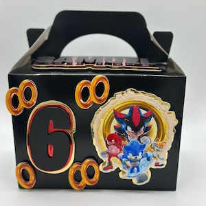 Sonic Shadow Gable Box | Sonic Shadow Party Favour | Shadow Party | Sonic Shadow Birthday | Sonic Party Decoration | Sonic Birthday Decor