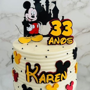 Mickey Mouse Cake Topper | Mickey Mouse Party | Mickey Mouse Cake Decoration | Mickey Mouse Birthday | Mickey Personalised Birthday Cake