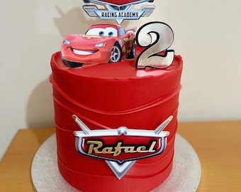 ライトニング・マックィーン カーズ ケーキトッパー：パーソナライズ